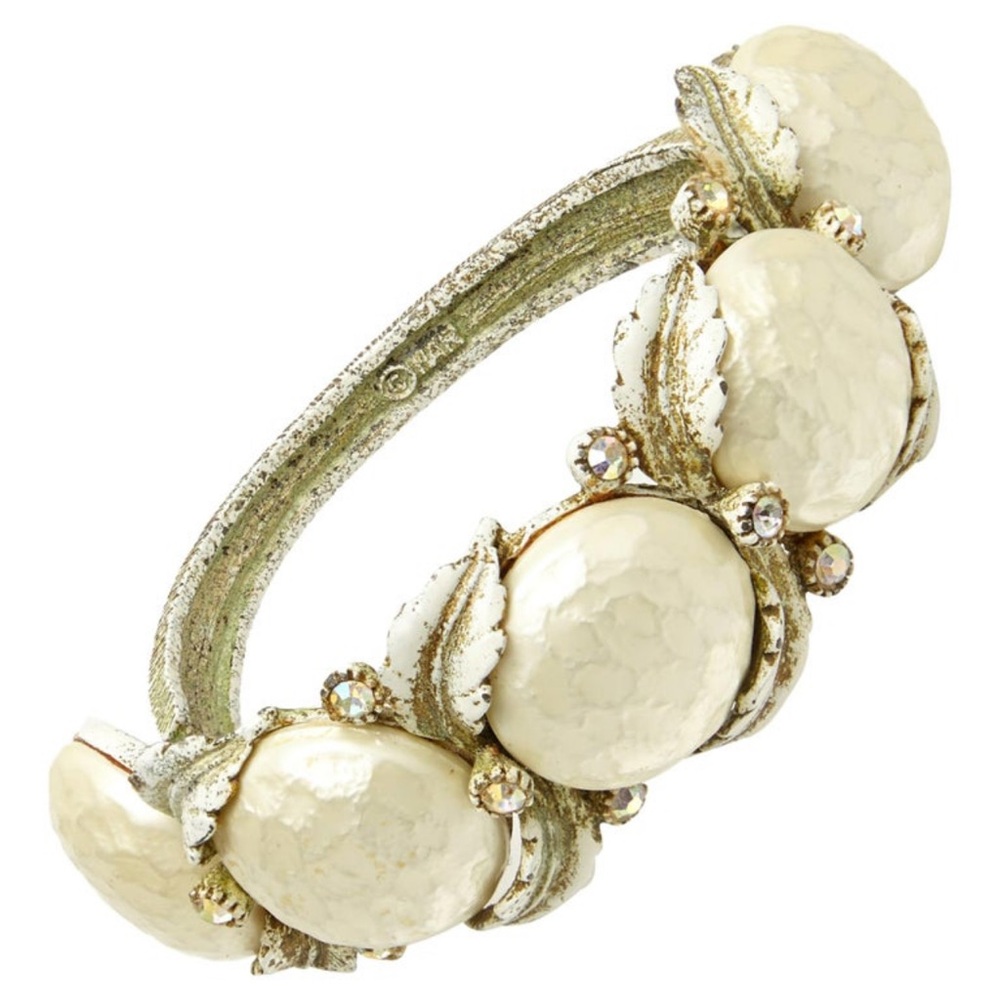 Har Creations 1950s Pearlescent Clamper Bracelet